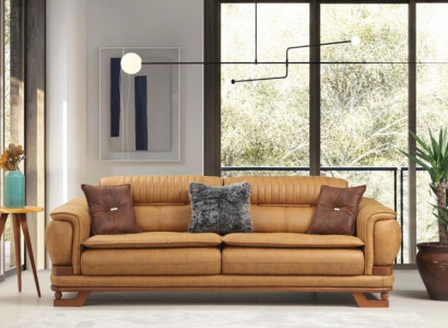 Triple Sofa Three Seater Sofa 3 Seater Sofas Design Living room Imitation leather